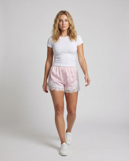 Pantaloncini Donna in Raso con Pizzo Vestibilità Comoda - Brentozzi