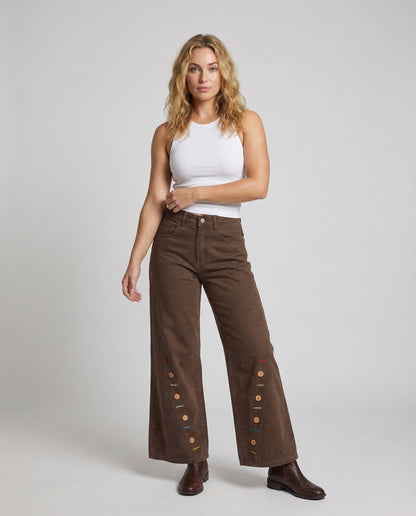 Jeans Donna Vita Alta con Chiusura a Bottoni - Brentozzi