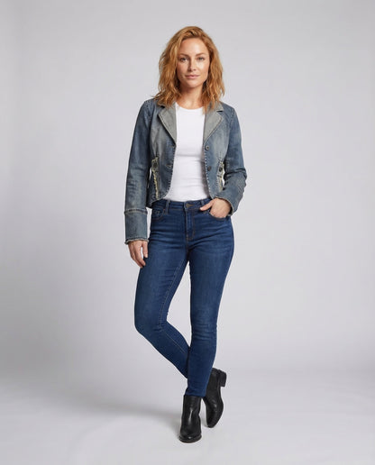 Blazer Donna Jeans Taglio Scollo Slim - Brentozzi