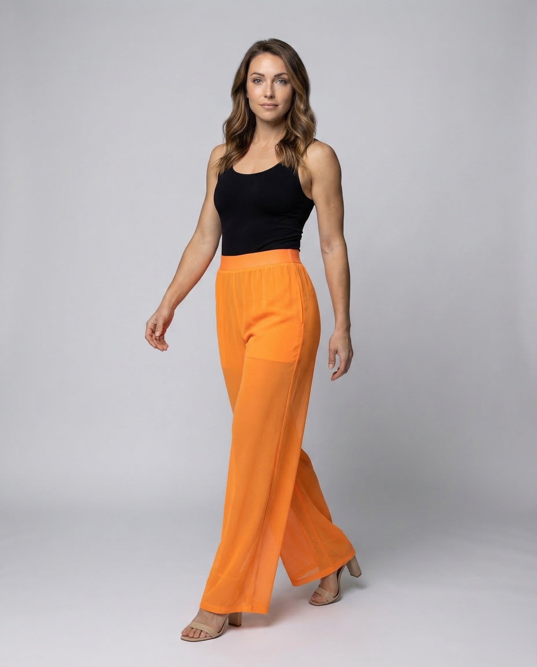 Pantaloni Donna in Mesh Vestibilità Ampia - Brentozzi