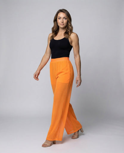 Pantaloni Donna in Mesh Vestibilità Ampia - Brentozzi