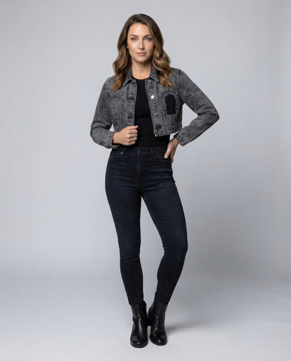 Giacca Jeans Donna Crop Slim Fit - Brentozzi