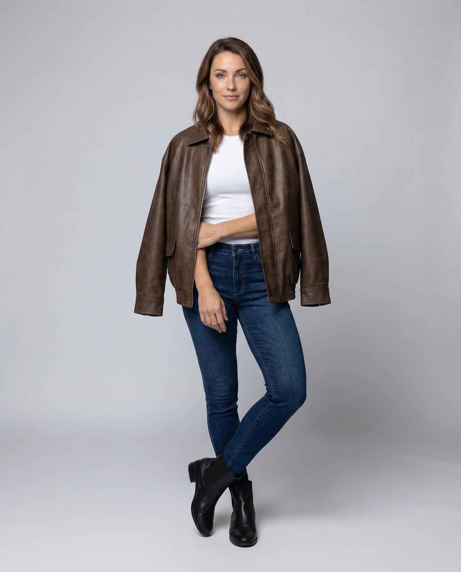 Giacca Donna in Ecopelle Stile Vintage - Brentozzi