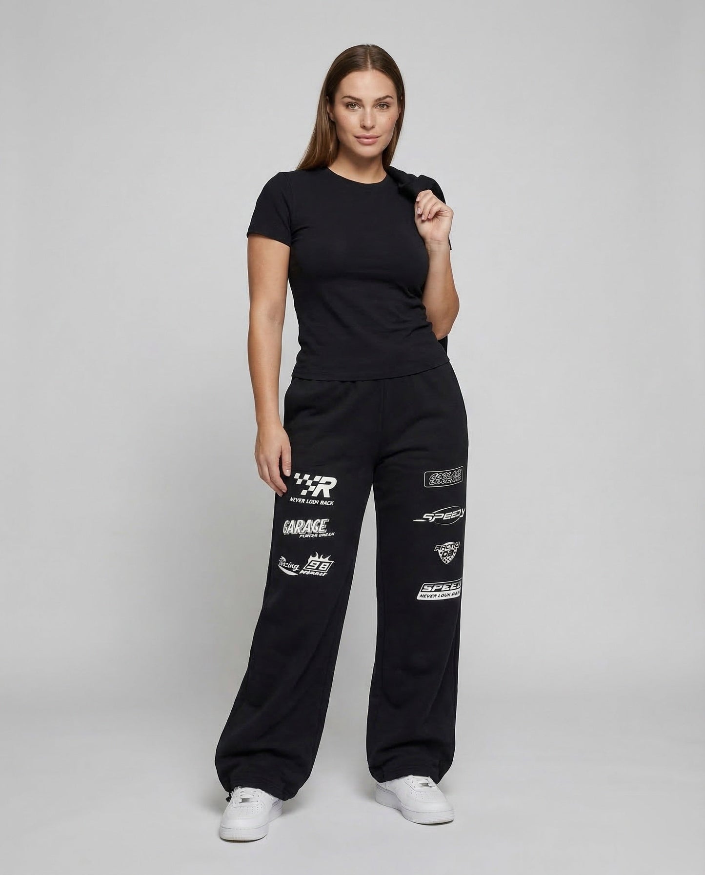 Pantaloni Donna Baggy Stampa Comodi - Brentozzi