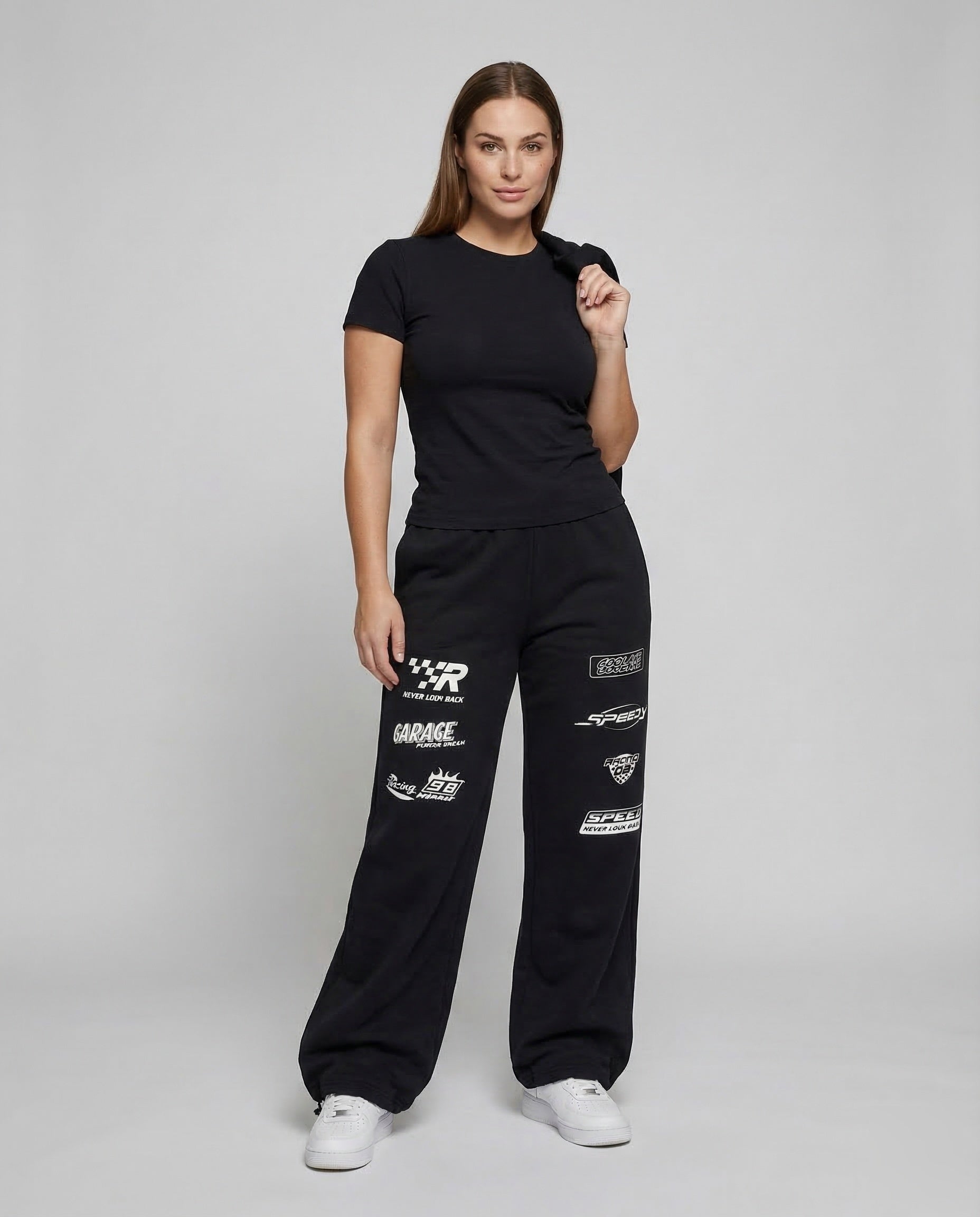 Pantaloni Donna Baggy Stampa Comodi - Brentozzi