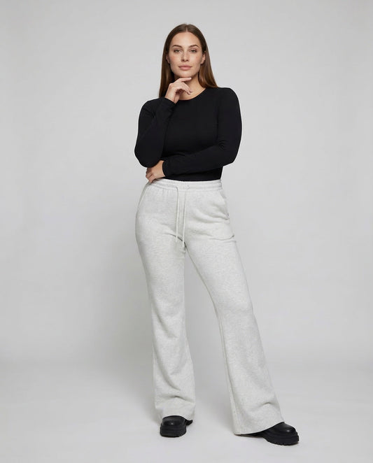 Pantaloni Jogging Donna Vita Alta Taglio Svasato - Brentozzi