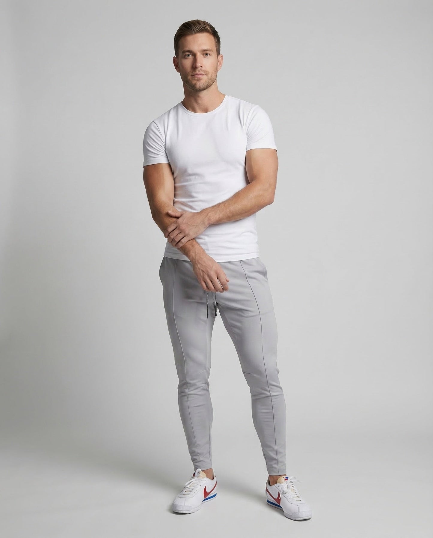 Pantaloni Jogging Uomo Tessuto Tecnico Taglio Slim - Brentozzi