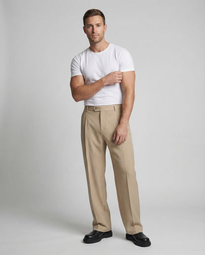 Pantaloni Uomo con Pieghe Taglio Largo - Brentozzi