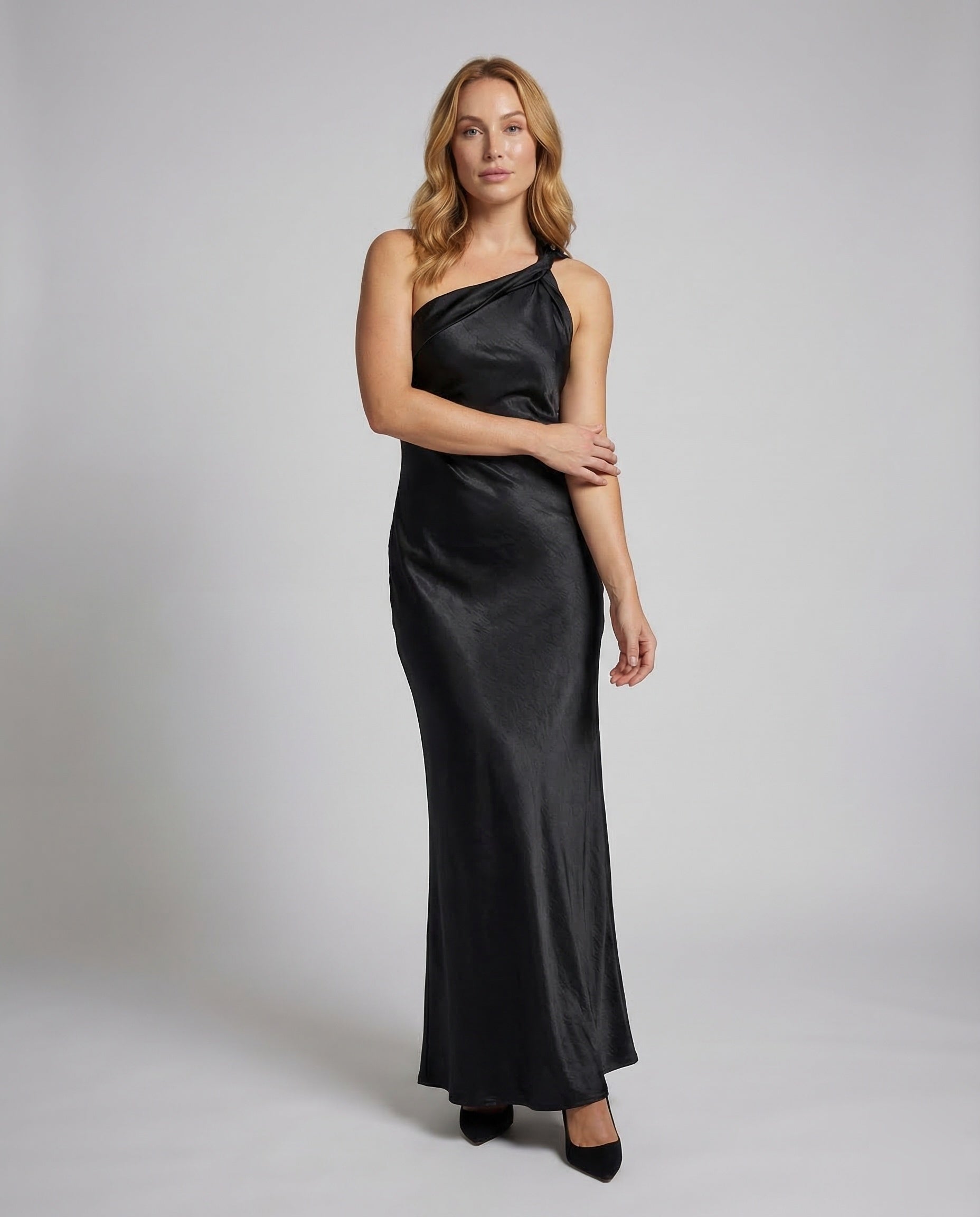 Abito da Sera Donna in Satin Monospalla - Brentozzi