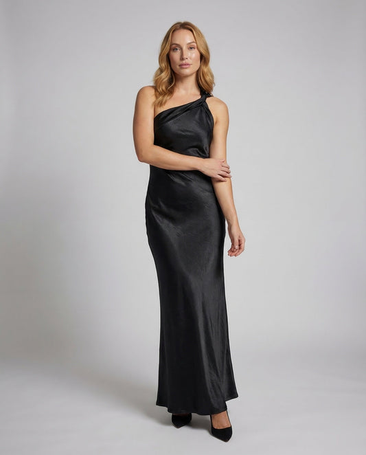 Abito da Sera Donna in Satin Monospalla - Brentozzi
