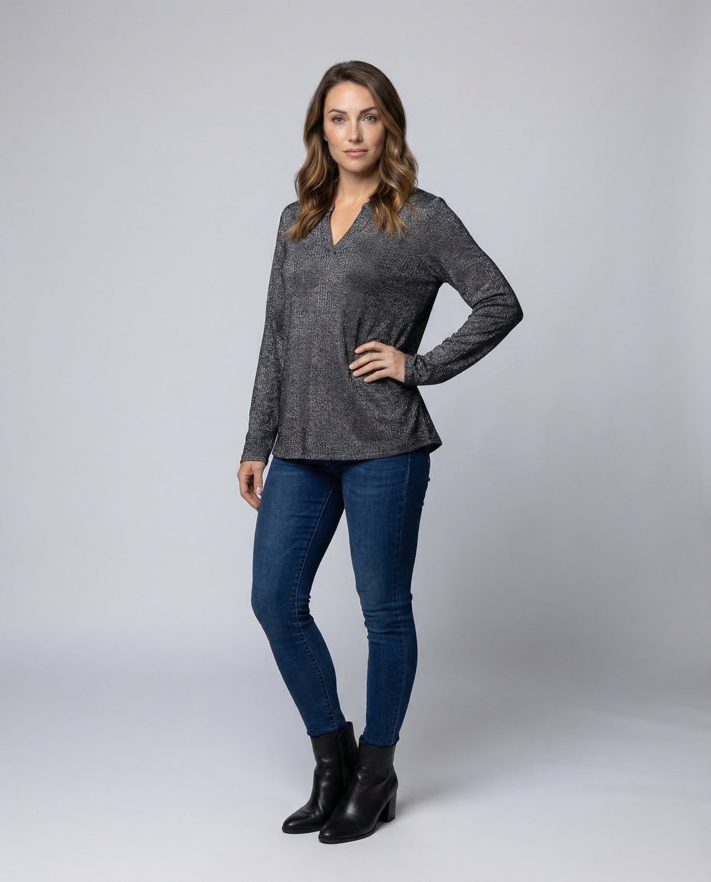 Maglione Donna Maglia Sottile Scollo a V - Brentozzi
