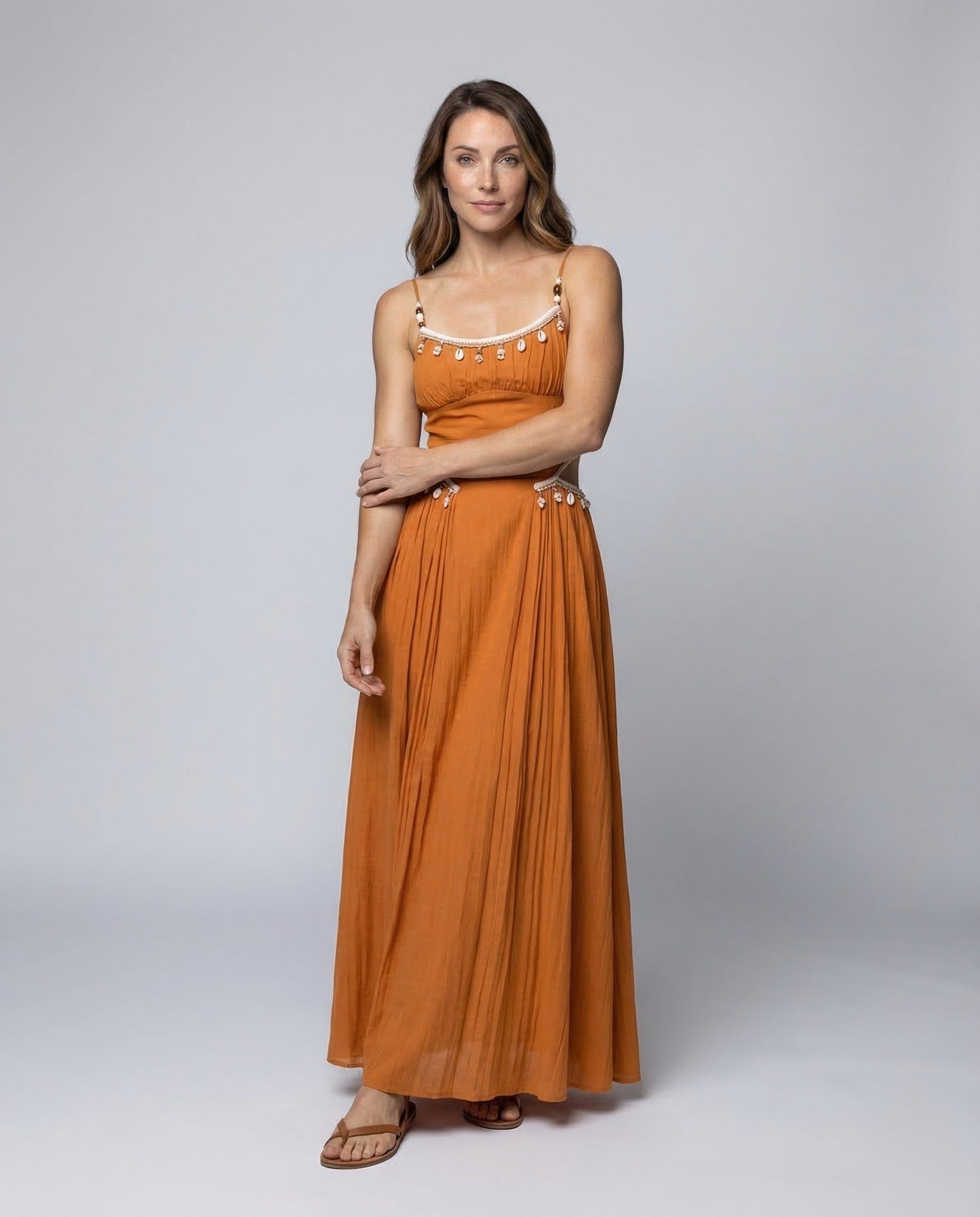 Abito Maxi Donna con Spalline Sottili - Brentozzi
