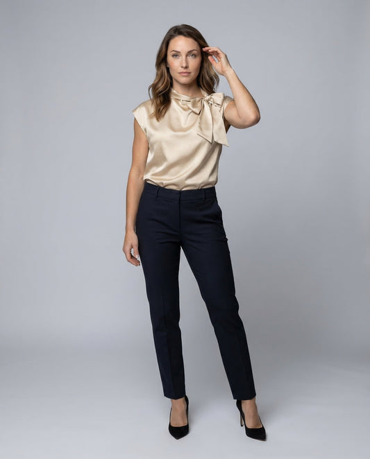 Donna in Satin Collo con Fiocco - Brentozzi