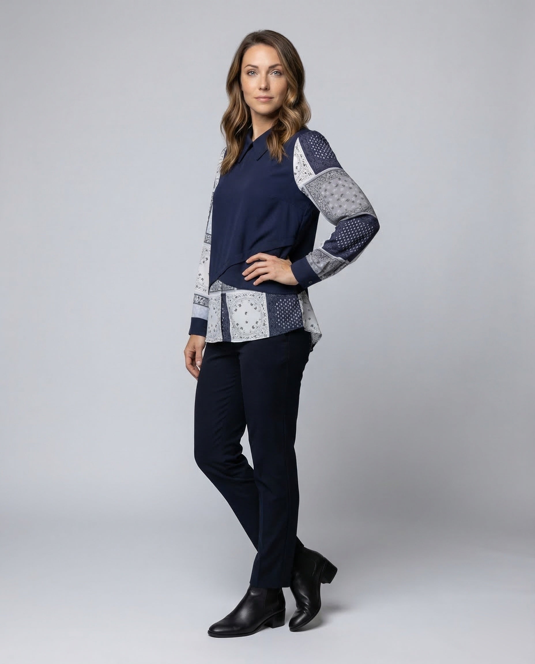 Donna Lagenlook Scollo V Estivo Morbido - Brentozzi