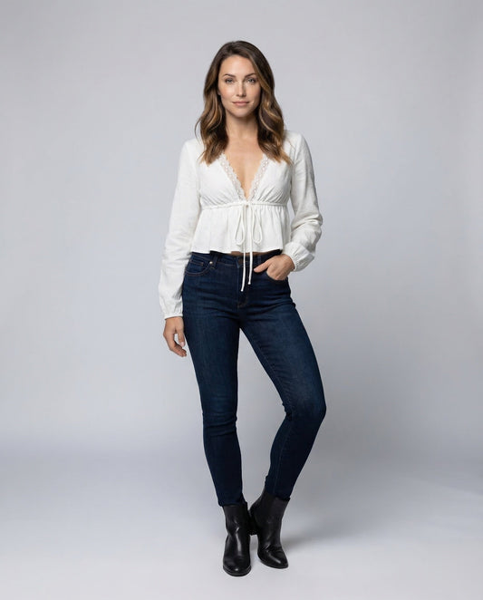 Blusa Donna in Pizzo Stile Boho Svasata - Brentozzi