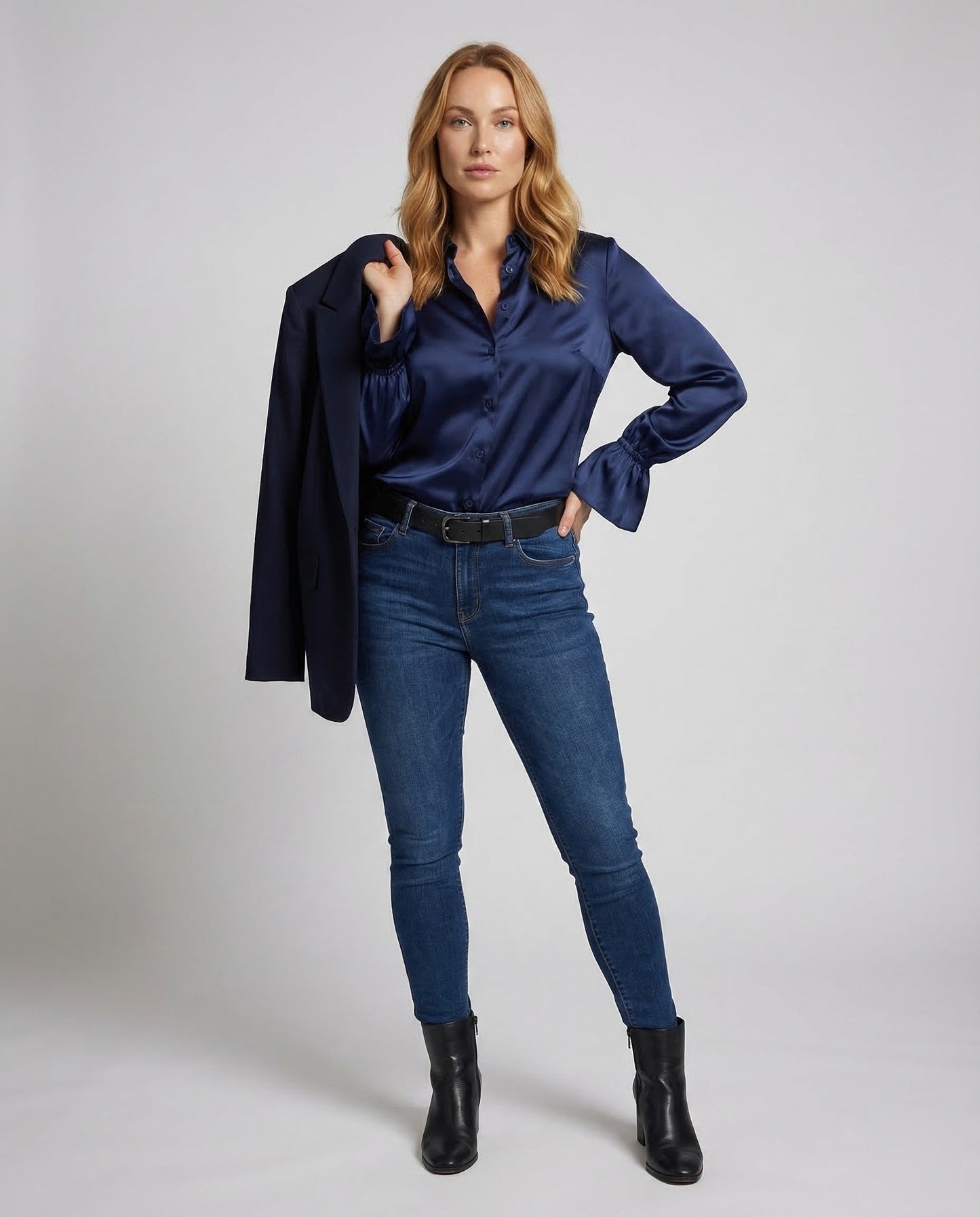 Camicia Donna in Satin Stile Elegante - Brentozzi
