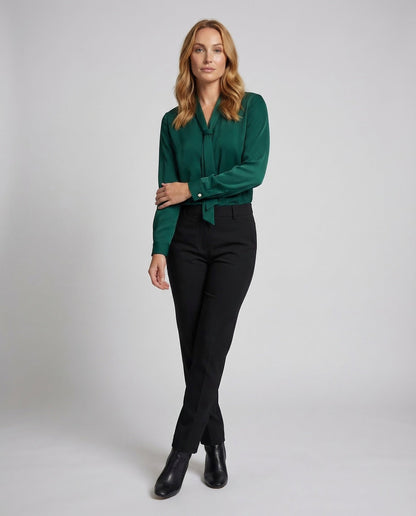 Blusa Donna in Raso con Fiocco Collo - Brentozzi