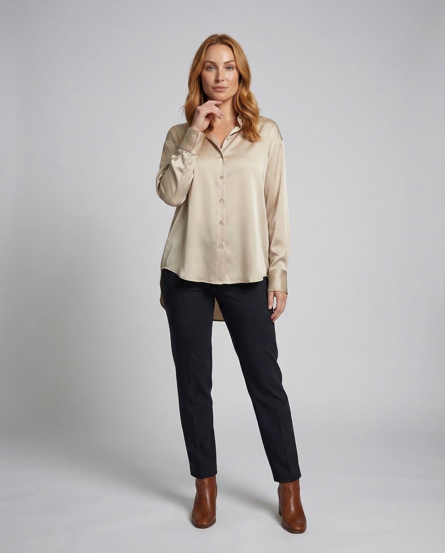 Camicia Donna in Raso Vestibilità Oversize - Brentozzi