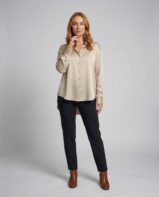 Camicia Donna in Raso Vestibilità Oversize - Brentozzi