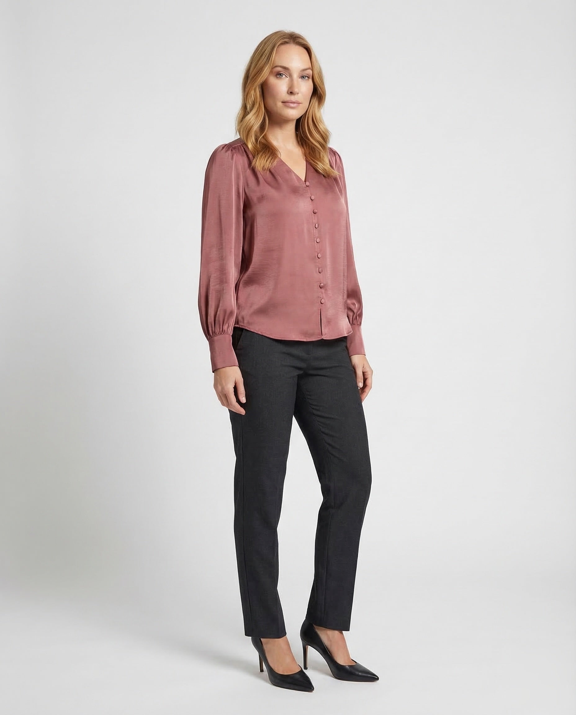 Blusa Donna Scollo a V Elegante - Brentozzi