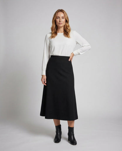 Gonna Midi Donna in Crepe Taglio A - Brentozzi