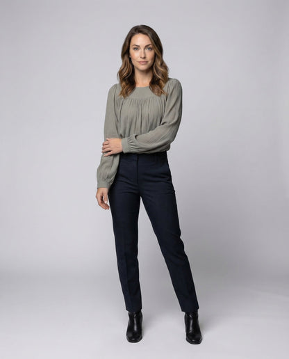 Blusa Donna Plissettata Collo Quadrato - Brentozzi