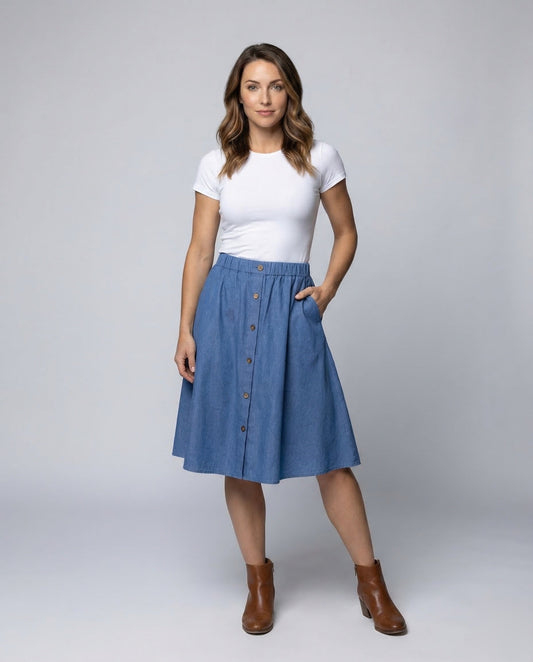 Gonna Jeans Donna Linea A - Brentozzi
