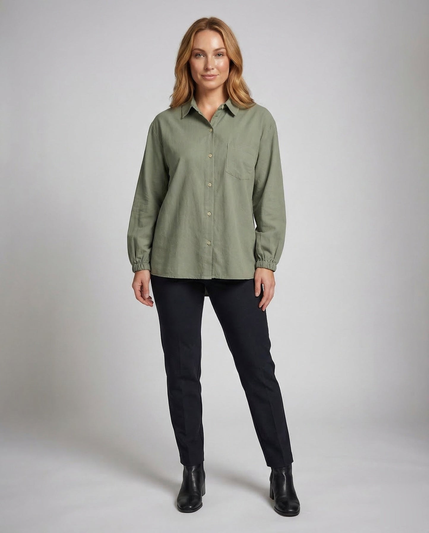 Camicia Donna in Viscosa e Lino Vestibilità Classica - Brentozzi