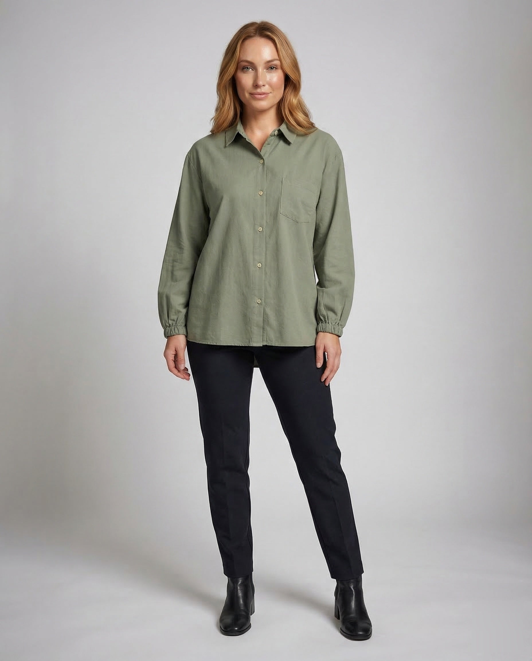 Camicia Donna in Viscosa e Lino Vestibilità Classica - Brentozzi