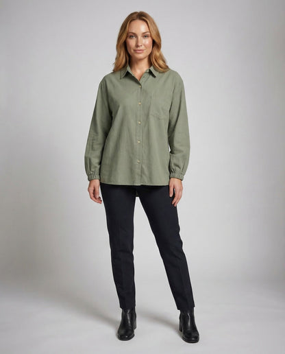 Camicia Donna in Viscosa e Lino Vestibilità Classica - Brentozzi