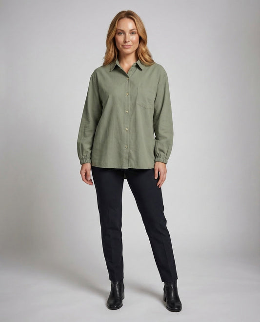 Camicia Donna in Viscosa e Lino Vestibilità Classica - Brentozzi
