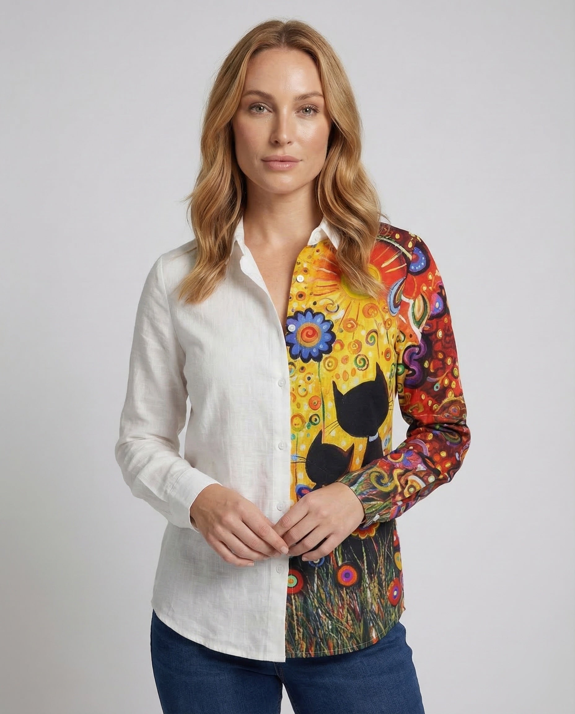 Camicia Lino Donna Stile Lagenlook Morbida - Brentozzi
