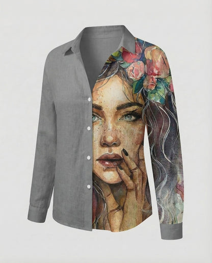 Camicia Lino Donna Stile Lagenlook Morbida