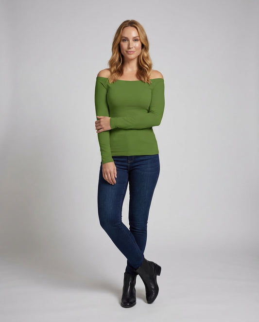 Camicia Donna Scollo Bardot Manica Lunga - Brentozzi