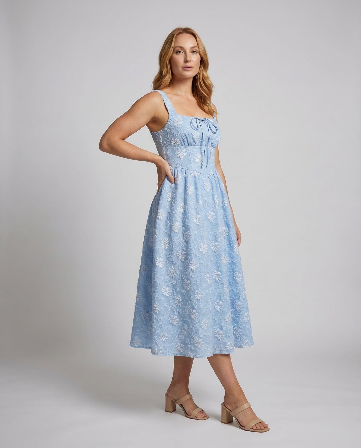 Abito Midi Donna Jacquard Corsetto - Brentozzi