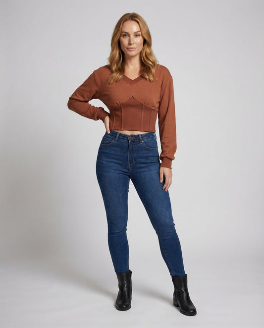Felpa Donna Corsetto Vestibilità Slim - Brentozzi