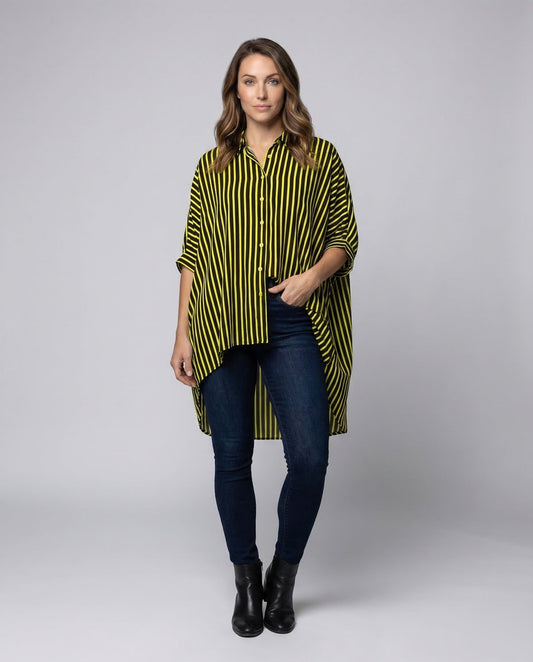 Tunika Donna a Righe Stile Oversize - Brentozzi