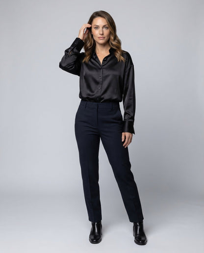 Blusa Donna in Satin Vestibilità Ampia - Brentozzi