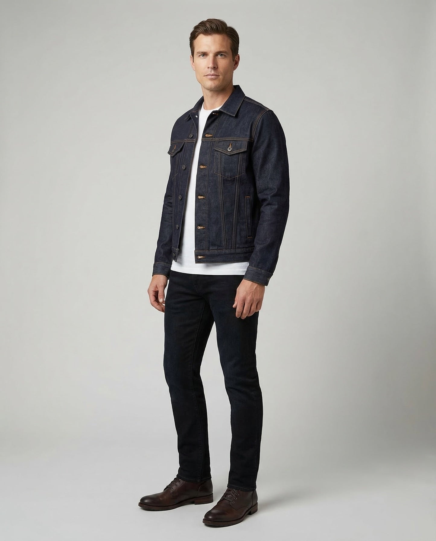 Giacca Jeans Uomo Trucker Classica Regular Fit - Brentozzi