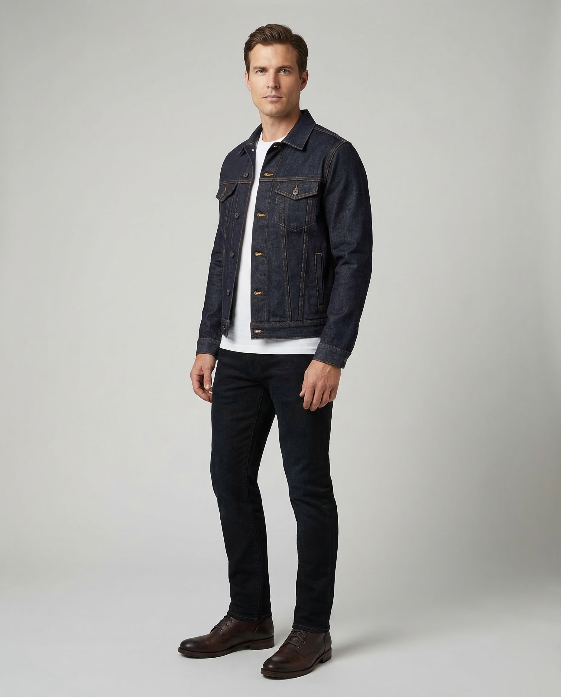 Giacca Jeans Uomo Trucker Classica Regular Fit - Brentozzi