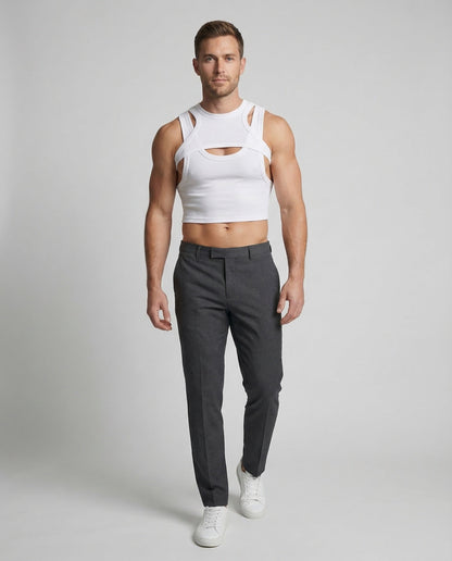 Uomo Crop in Maglia a Costine - Brentozzi