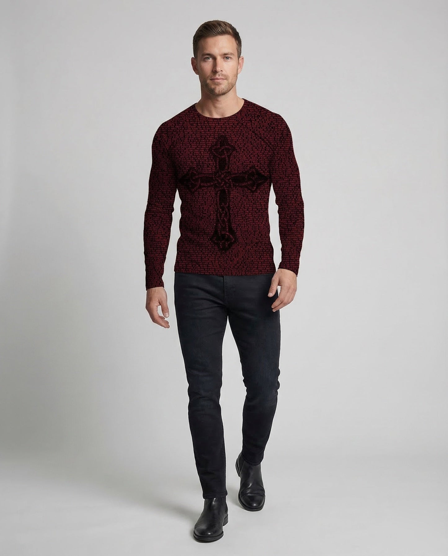 Maglia Uomo Manica Lunga Stampa Regular Fit - Brentozzi