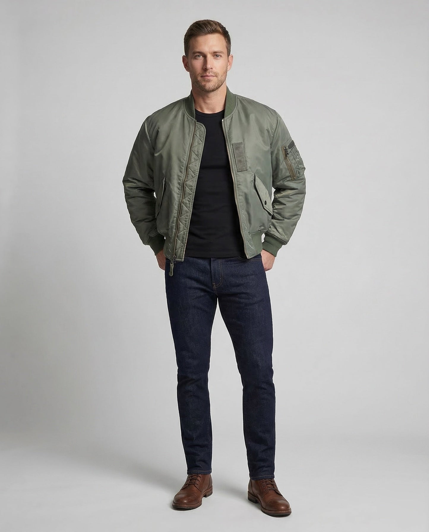 Giacca Bomber Uomo Stile Flieger Vestibilità Regolare - Brentozzi