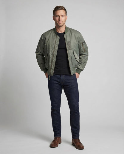 Giacca Bomber Uomo Stile Flieger Vestibilità Regolare - Brentozzi