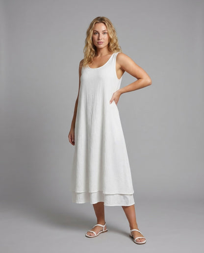 Abito Midi Donna Cotone Linea A - Brentozzi