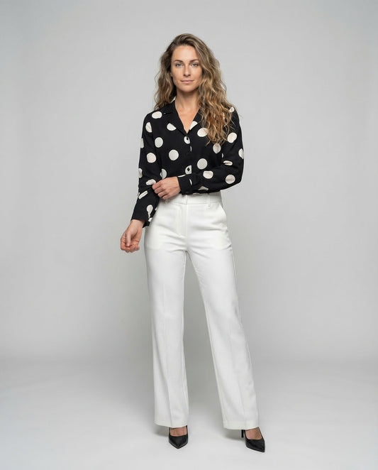 Camicia Donna a Pois con Bottoni - Brentozzi