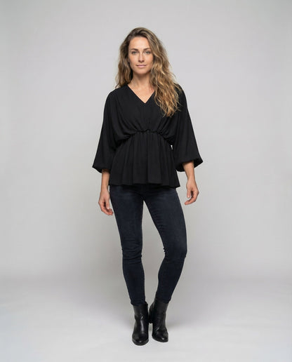Blusa Tunica Donna Manica Pipistrello Ampia - Brentozzi