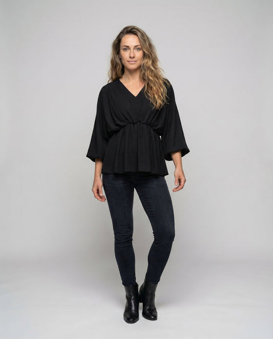 Blusa Tunica Donna Manica Pipistrello Ampia - Brentozzi