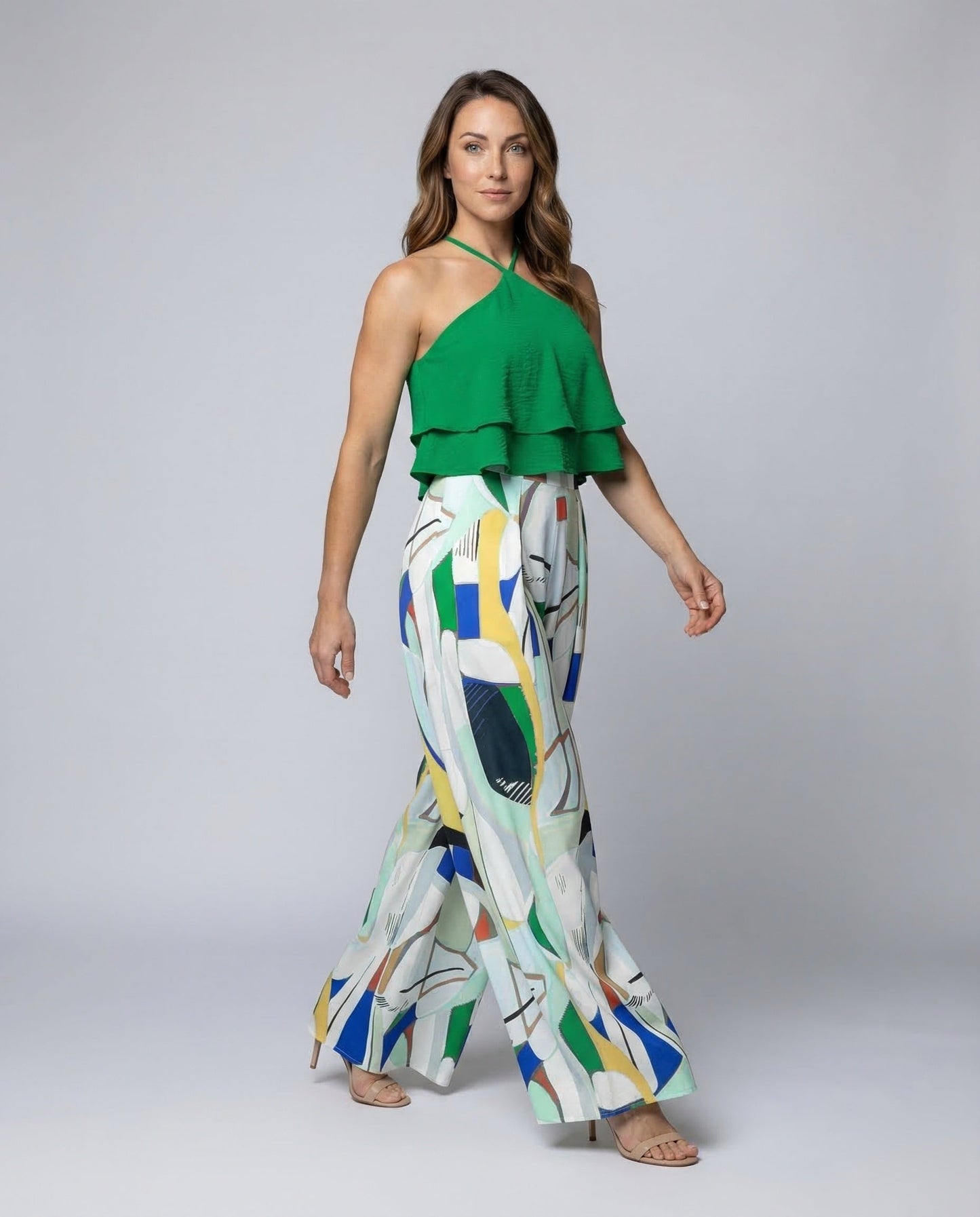 Donna Halter con Gonna Lunga Set - Brentozzi