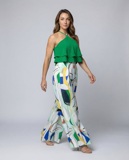 Donna Halter con Gonna Lunga Set - Brentozzi